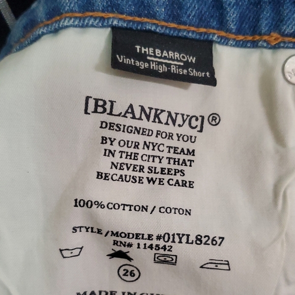 BlankNYC The Barrow Vintage High Rise Shorts Size 26 Distressed - Picture 8 of 9